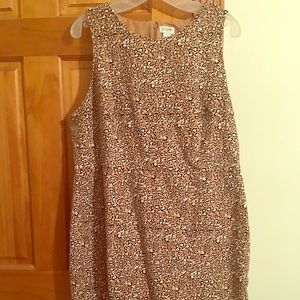 J Crew Leopard Print Sheath Dress Size 18